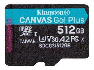 Карта памяти Kingston Canvas Go Plus microSDXC 512Gb SDCG3/512GBSP