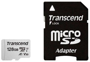 Карта памяти Transcend microSD 128GB TS128GUSD300S-A (adapter)