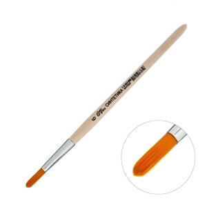 Кисть для рисования, синтетика круглая № 6 (диаметр обоймы 6 мм; длина волоса 22 мм), деревянная ручка, calligrata