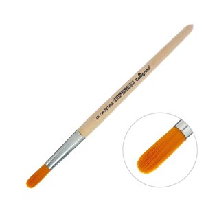 Кисть синтетика круглая № 9 (диаметр обоймы 9 мм; длина волоса 28 мм), деревянная ручка, calligrata