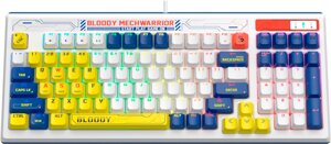 Клавиатура A4Tech Bloody B950 синий/белый