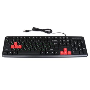 Клавиатура Nakatomi KN-02U черный-красный