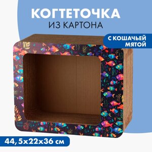 Когтеточка из картона с кошачьей мятой