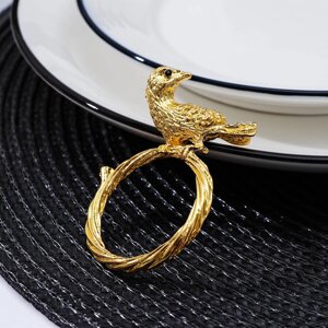 Кольцо для салфетки nature птица, 64,51,5 см, цвет золотой