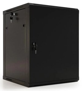 Коммутационный шкаф Hyperline TWB-0966-SR-RAL9004 настенный, стальная передняя дверь, 9U, 600x600мм