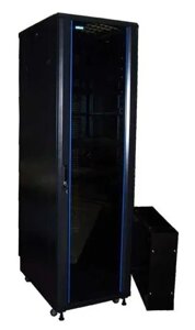 Коммутационный шкаф LanMaster TWT-CBB-27U-6X8-G1 напольный, стеклянная передняя дверь, 27U, 600x800мм
