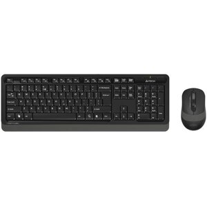 Комплект мыши и клавиатуры A4Tech FG1010 черный/серый