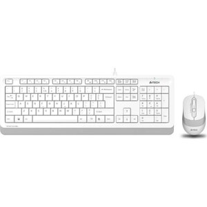 Комплект мыши и клавиатуры A4Tech Fstyler F1010 белый/серый