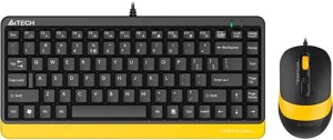 Комплект мыши и клавиатуры A4Tech Fstyler F1110 Bumblebee черный/желтый