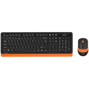 Комплект мыши и клавиатуры A4Tech Fstyler FG1010 черный/оранжевый