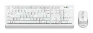 Комплект мыши и клавиатуры A4Tech Fstyler FG1010S белый/серый