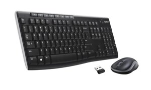Комплект мыши и клавиатуры Logitech MK270 черный/черный (920-004509)