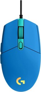 Компьютерная мышь Logitech G102 LightSync синий (910-005810)