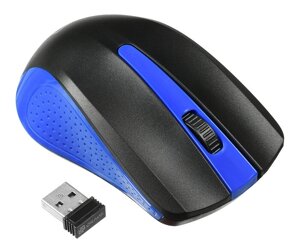 Компьютерная мышь Oklick 485MW черный/синий USB