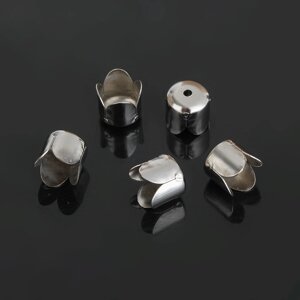 Концевик для шнура, цвет серебро, см-305-4, 7 мм, набор 20 шт.)