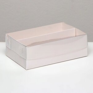 Коробка для макарун, с ложементом, белая 16,5 х 10,5 х 5,5 см