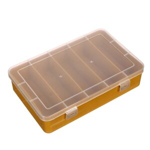 Коробка для мелочей к-12, пластмасс, 19 x 12.5 x 4.7 см, желтый