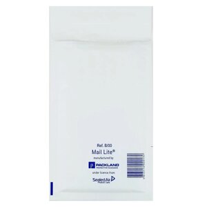 Крафт-конверт с воздушно-пузырьковой пленкой mail lite b/00, 12 х 21 см, white