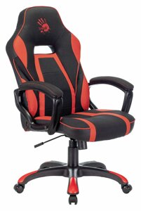 Кресло A4Tech Bloody GC-250 искусственная кожа/ткань, черный/красный