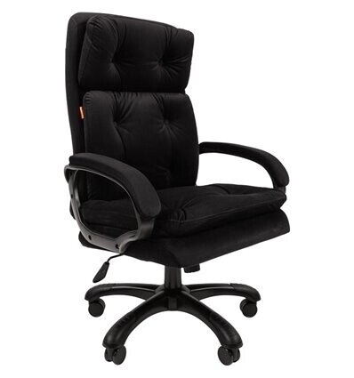 Кресло Chairman 442 ткань R 015 черный (черный пластик)