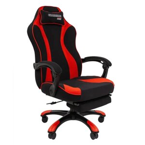 Кресло Chairman game 35 ткань черный/красный