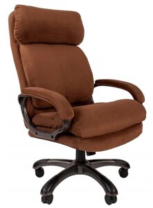 Кресло Chairman Home 505 ткань Т-14 коричневый черный пластик