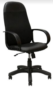 Кресло ЯрКресло Кр33 ТГ ПЛАСТ С11 ткань черная/ЭКО1 экокожа черная