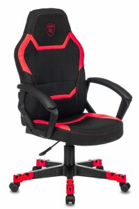 Кресло Zombie 10 текстиль/эко. кожа черный/красный