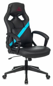 Кресло Zombie Driver эко. кожа черный/голубой