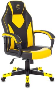 Кресло Zombie Game 17 черный/желтый текстиль/эко. кожа