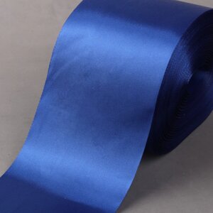 Лента атласная, 100 мм 100 5 м, цвет синий