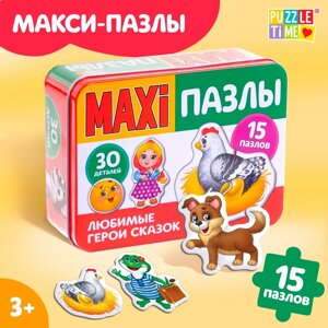 Макси-пазлы в металлической коробке