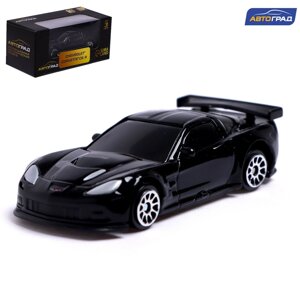 Машина металлическая chevrolet corvette c6-r, 1:64, цвет черный