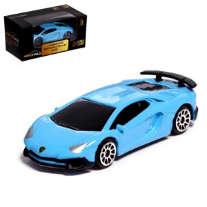 Машина металлическая lamborghini aventador lp750-4 sv, 1:64, цвет голубой