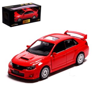 Машина металлическая subaru wrx sti, 1:32, инерция, открываются двери, цвет красный