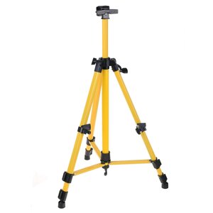 Мольберт телескопический, тренога, металлический, желтый, размер 51 - 153 см