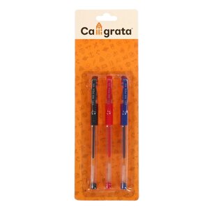 Набор гелевых ручек, 3 цвета: красный, синий, черный, 0.5 мм