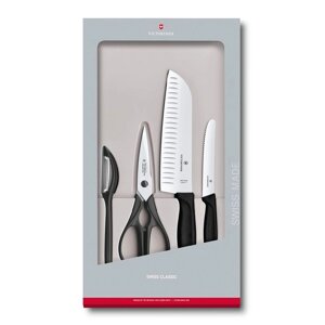 Набор кухонных ножей Victorinox Swiss Classic Kitchen (6.7133.4G) черный