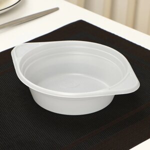 Набор пластиковых одноразовых тарелок не забыли!500 мл, суповые, цвет белый, в наборе 6 шт