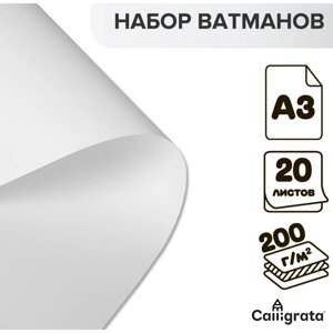 Набор ватманов чертежных а3, 200 г/м²20 листов