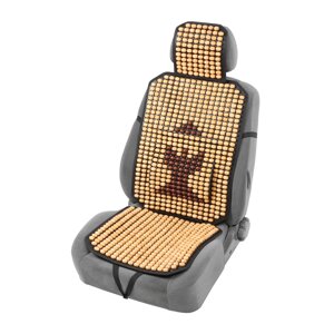 Накидка-массажер на сиденье, 12643 см, с поясничной опорой, бежевый