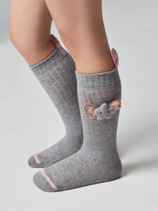 Носки детские Удлиненные носки TIP-TOP из хлопка с декоративной игрушкой