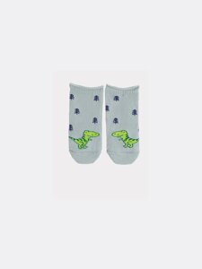 Носки детские зеленые с рисунком в виде цыпочек