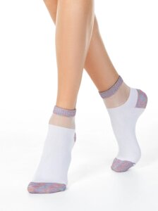 Носки женские Короткие носки ACTIVE с люрексом