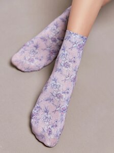 Носки женские Сияющие носки с рисунком "Delicate"
