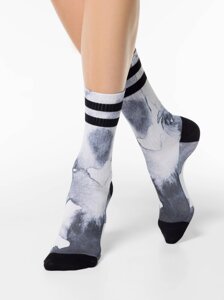Носки женские Удлиненные носки с хлопком «Aquarelle»