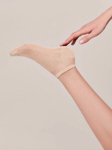 Носки женские Ультракороткие носки из вискозы с ажурным переплетением