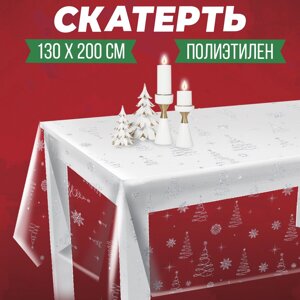 Новогодняя скатерть одноразовая