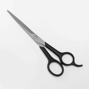 Ножницы парикмахерские с упором, лезвие — 7 см, цвет черный