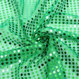 Отрез для рукоделия, сетка с пайетками, цвет зеленый, 47,5 50 см